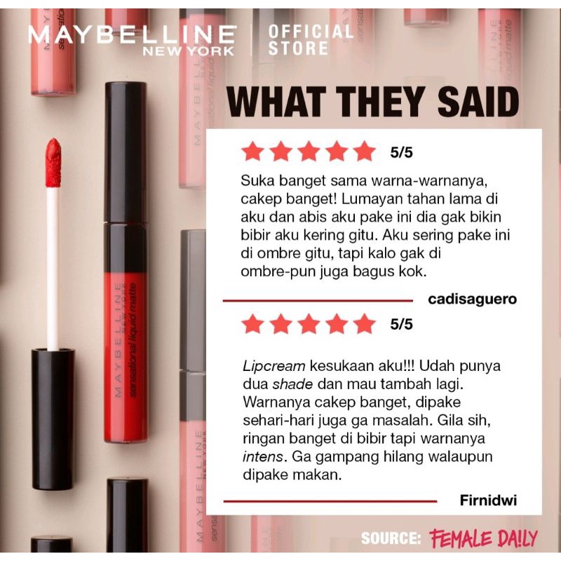 MAYBELLINE  Color Sensational Lip Matte Cream