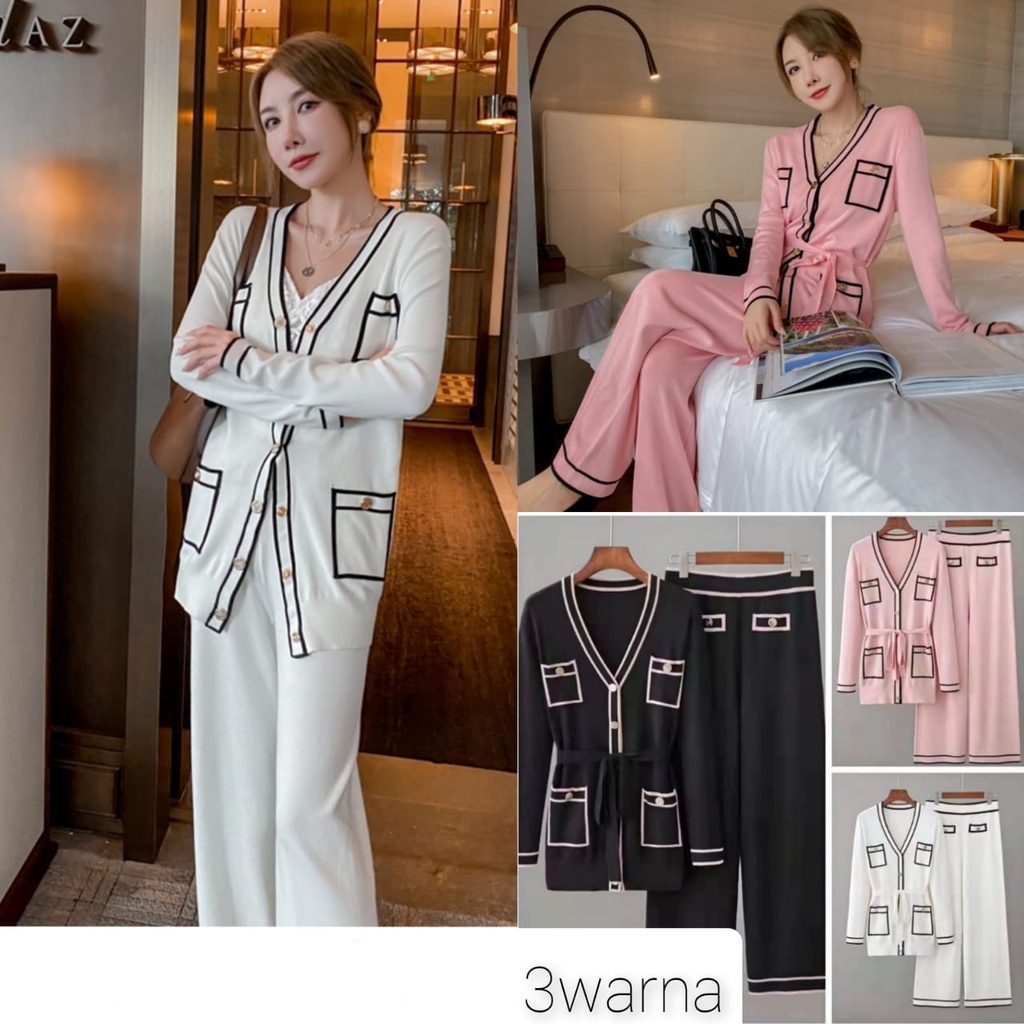 7094-5 SET CELANA CHANEL JENNIE 106 BUSUI IMPORT PREMIUM WITH BELT