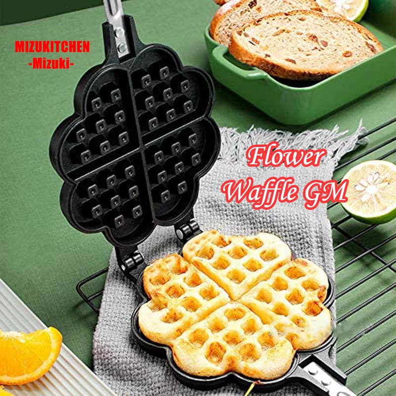 Waffle Maker GM Flower wafel cake pan 2174 loyang cetakan kue waffel croffel - alat mesin buat kue crofel anti lengket