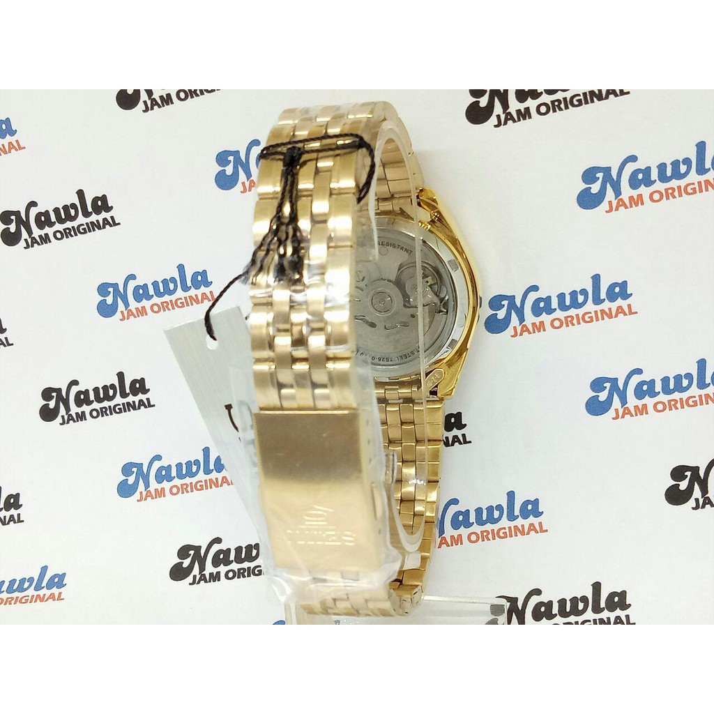 Seiko 5 SNK366K1 Gold Plated Bracelet - Jam Tangan Pria SNK366