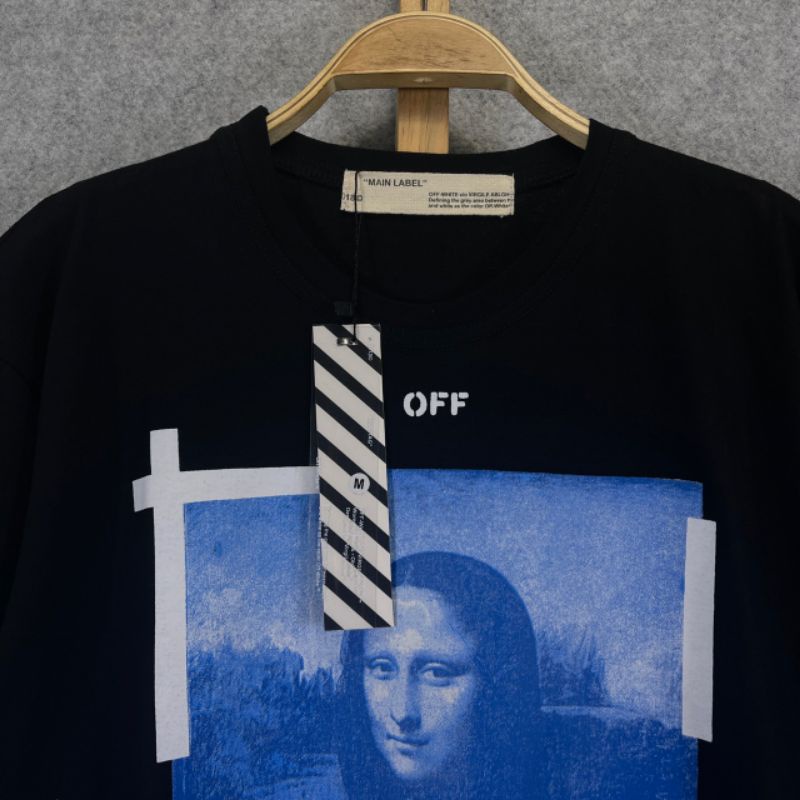 KAOS T-SHIRT OFF WHITE MONALISA AUTHENTIC FULLTAG &amp; LEBEL