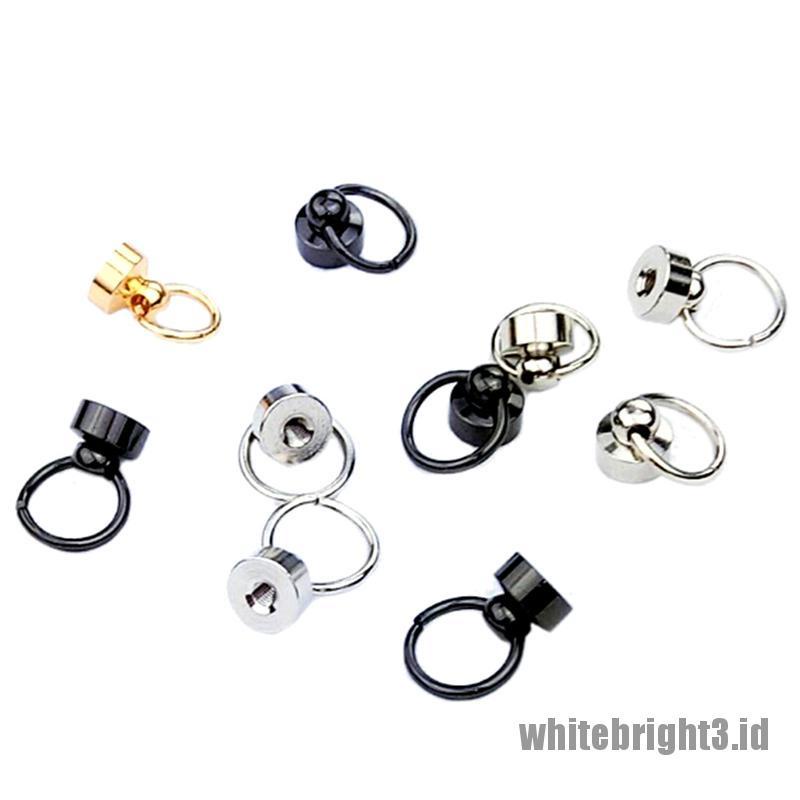 &lt; White3 &gt; 20Pcs Kancing rivet Bulat Bahan Kuningan