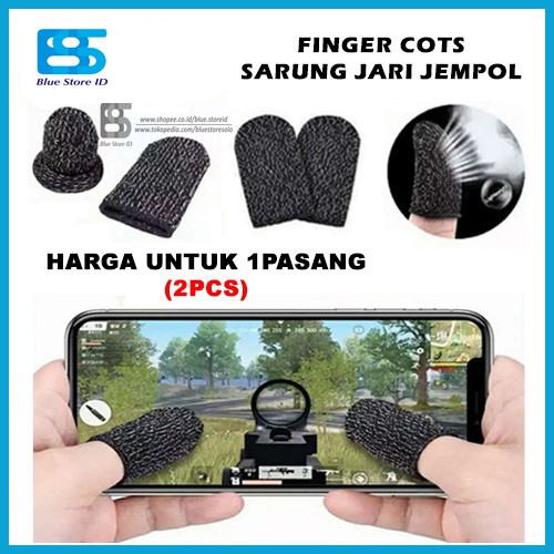 Sarung Jempol Sarung Tangan Jempol Anti Basah  2Pcs 1 Pasang For Game ML PUBG FF mobile Jari gamer