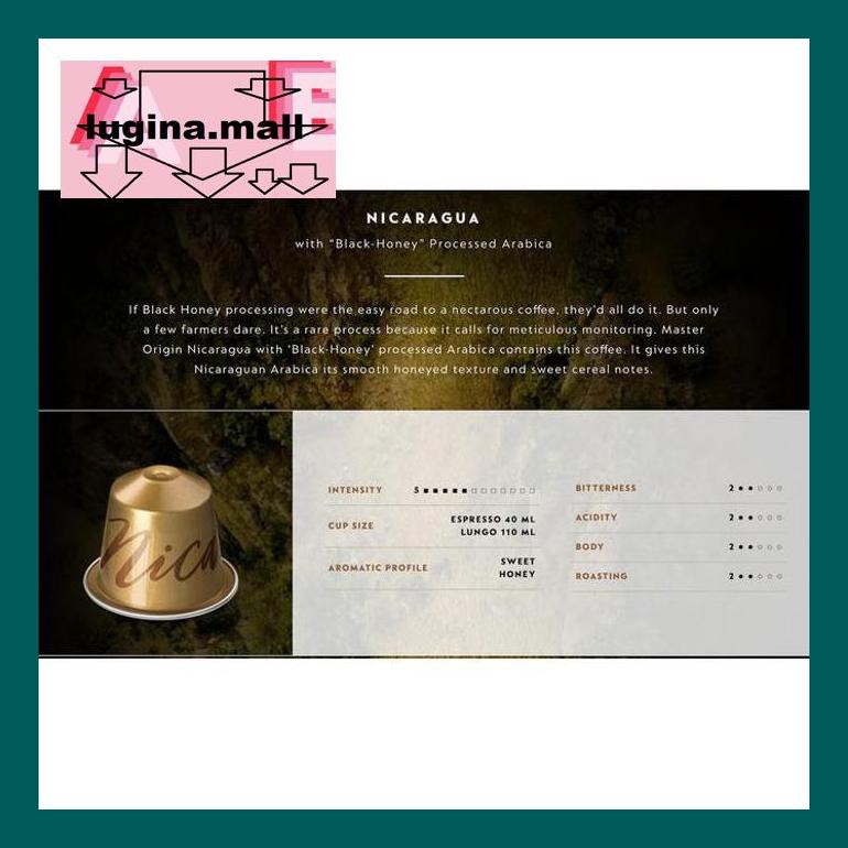 

Koptlu50G Nespresso Master Origin Nicaragua Coffee Capsule / Kapsul Kopi Lud5Sc