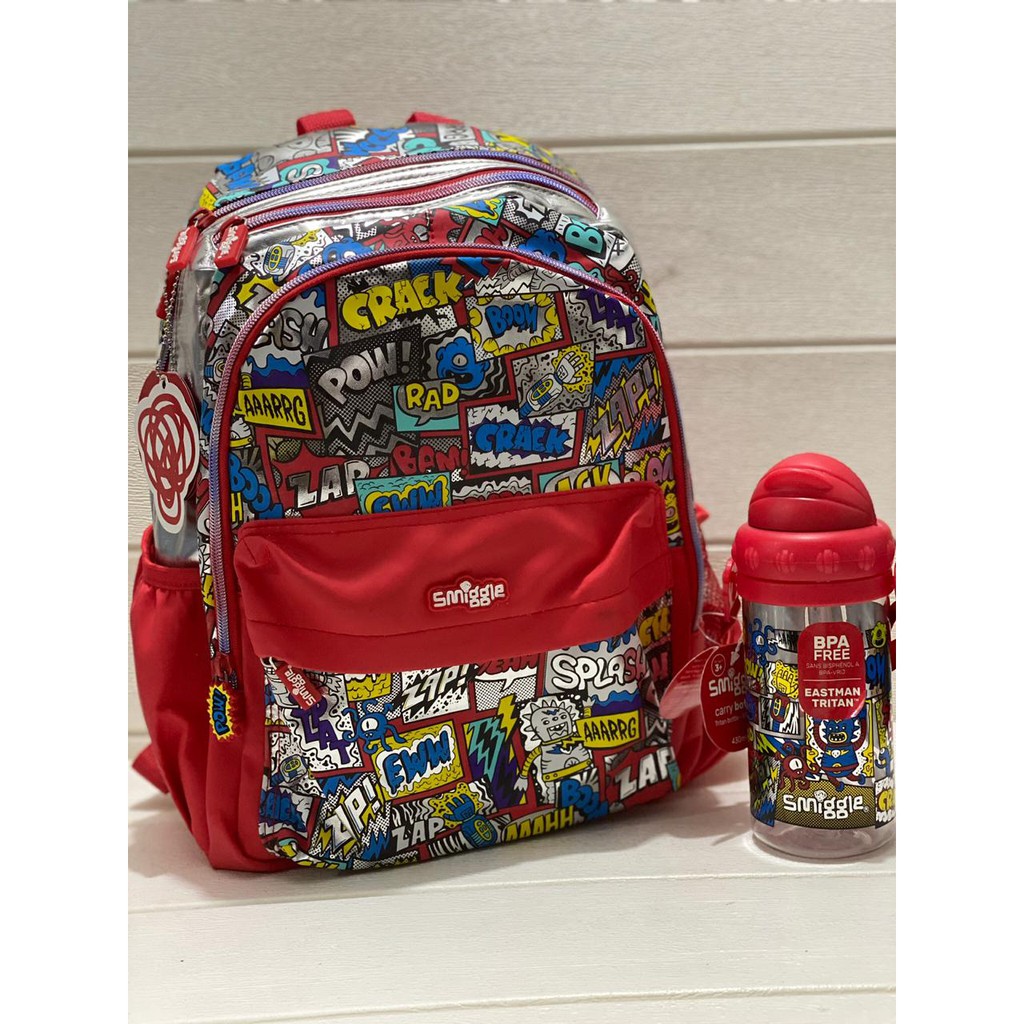 SMIGGLE POW JUNIOR BACKPACK SET - TAS DAN BOTOL MINUM SMIGGLE