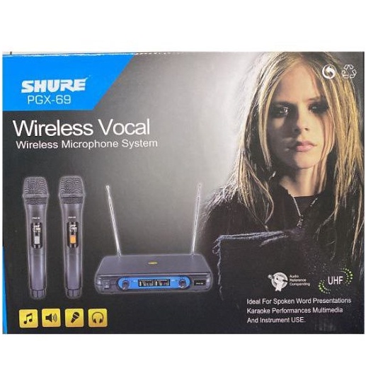 Microphone Wireless / PGX 69/Mic Handheld 2Pegang Wireless Vocal