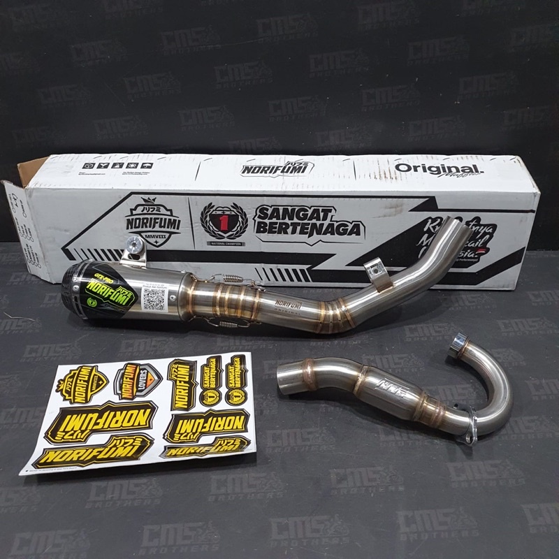 Knalpot Norifumi GTX Pro Carbon Kompetisi SS Kawasaki KLX 150 Original