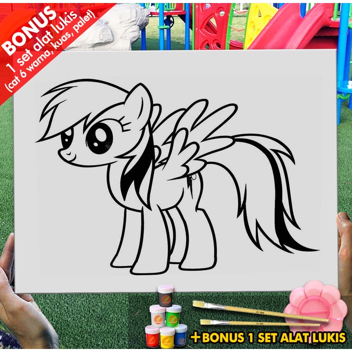 

Kanvas Lukis Anak Pony Mainan 30x40 cm MEL1178 Mewarnai Coloring
