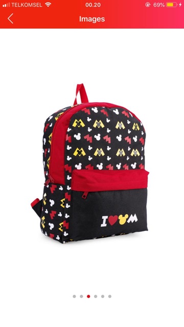 DISNEY Mickey Mouse Big Backpack Original Disney!! Ukuran besar bhn tebal