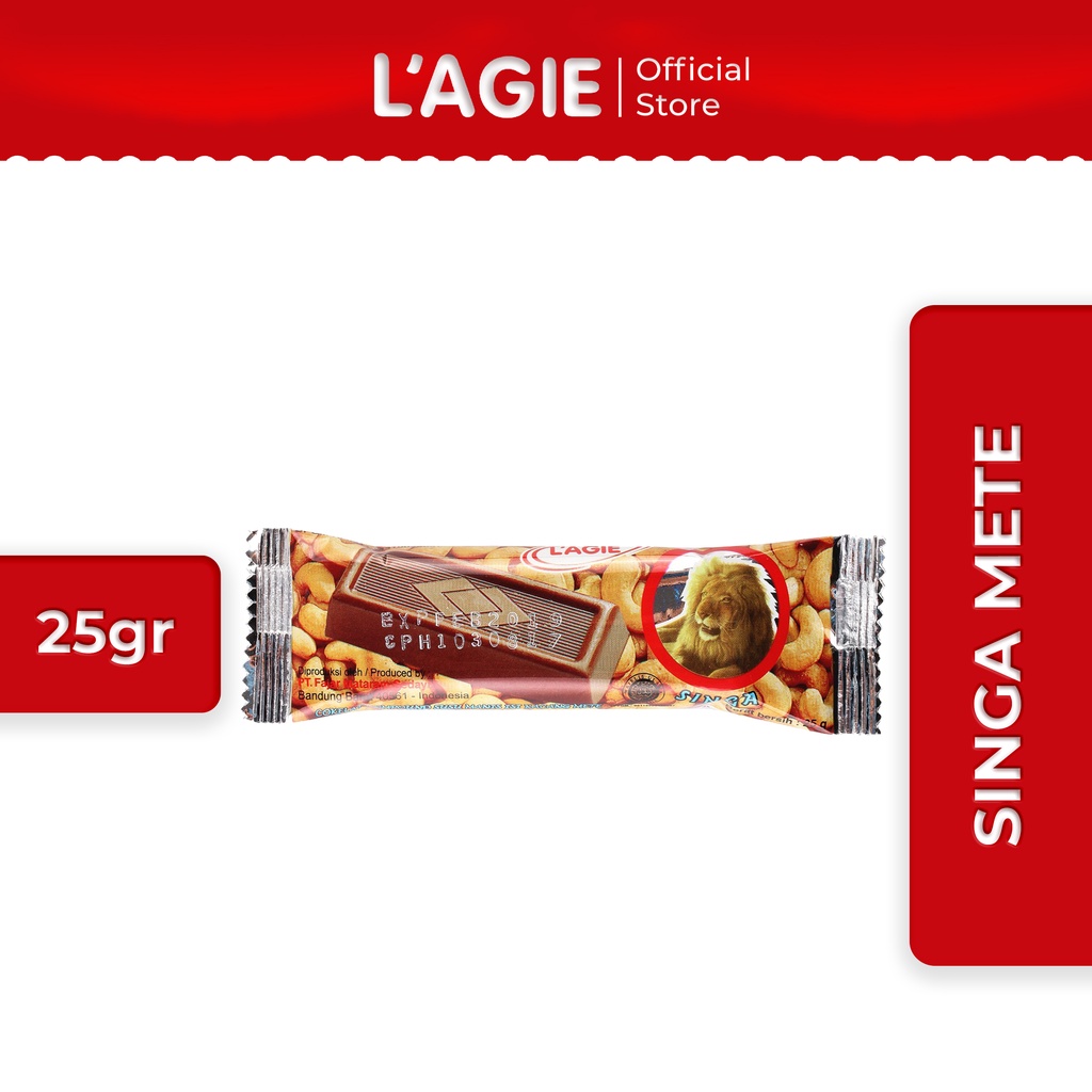 

Lagie Coklat Kacang Mete Animal Series Singa 25gr
