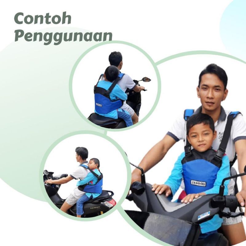 PROMO SABUK BONCENGAN ANAK DI MOTOR MERK ZEROKID ORIGINAL