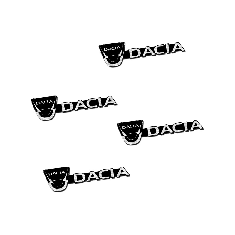 4pcs Stiker Logo Dacia 3D Bahan Aluminum Untuk Dekorasi Mobil Lodgy Mcv Sandero Duster 2 Logan 1 Sandero 2019 2020