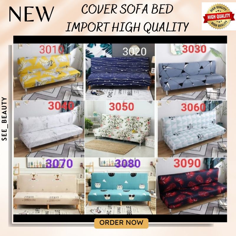 SEETM44 COVER SOFA BED MOTIF COVER SOFA SARUNG SOFA BED ELASTIS COVER SOFA INOAC IFORMA SOFA TAMU FASIA - Cover SOFA BED Sarung SOFA BED stretch elastis NAVY RECTANGLE cover (sarung sofa bed)hanya sarung nya ✅BISA COD✅ COVER SOFA BED ELASTIS / SARUNG sofa