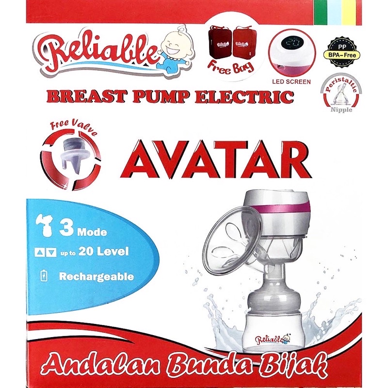 GARANSI 1 TAHUN Breastpump Pompa Asi Elektrik Avatar Reliable Rechargeable Garansi