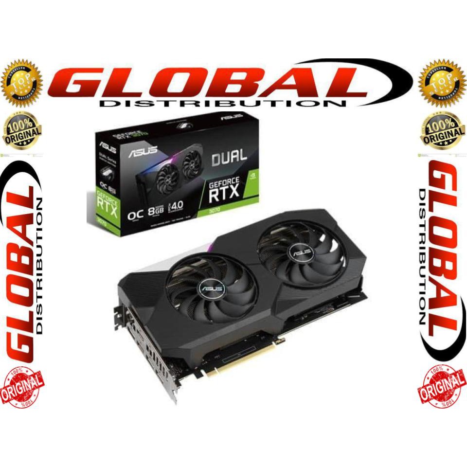 Vga Asus RTX 3070 Dual OC 8GB - Asus Geforce RTX 3070 8GB Dual OC DDR6 - Asus RTX3070 8GB