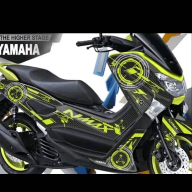 DECAL NMAX FULL BODY MOTIF STRIPING KUNING / DECAL NMAX PREMIUM / STIKER NMAX