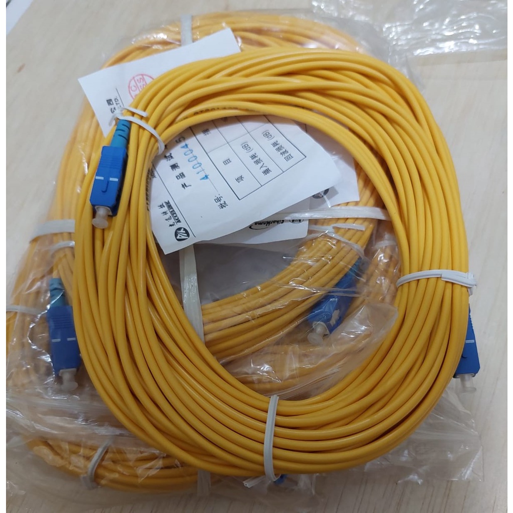 Patchord / Patchcord SC-SC UPC 15 Meter 3mm Simplex Pabrikan Panjang 15 Meter