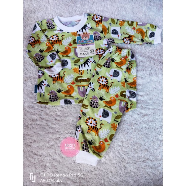 SNI KAZUKA BABY PREMIUM - setelan panjang bayi celana Pampers motif printing animal