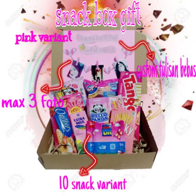 

box snack gift pink/gift box/hadiah