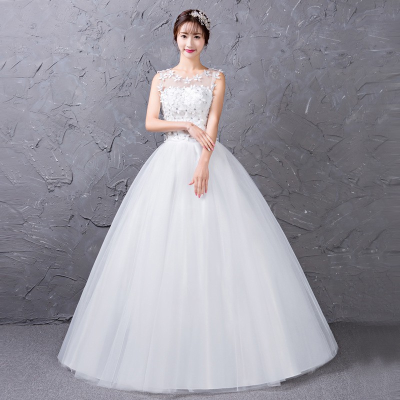 WD-10 gaun pengantin wedding dress lace putih import high quality