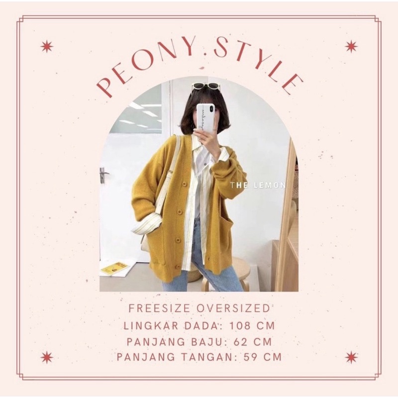 KADIGAN PANJANG RAJUT OVERSIZED PREMIUM KANCING WANITA KOREAN STYLE