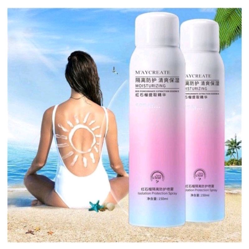 BPOM MAYCREATE SPRAY PEMUTIH INSTAN UNTUK WAJAH DAN BADAN WHITENING SPRAY