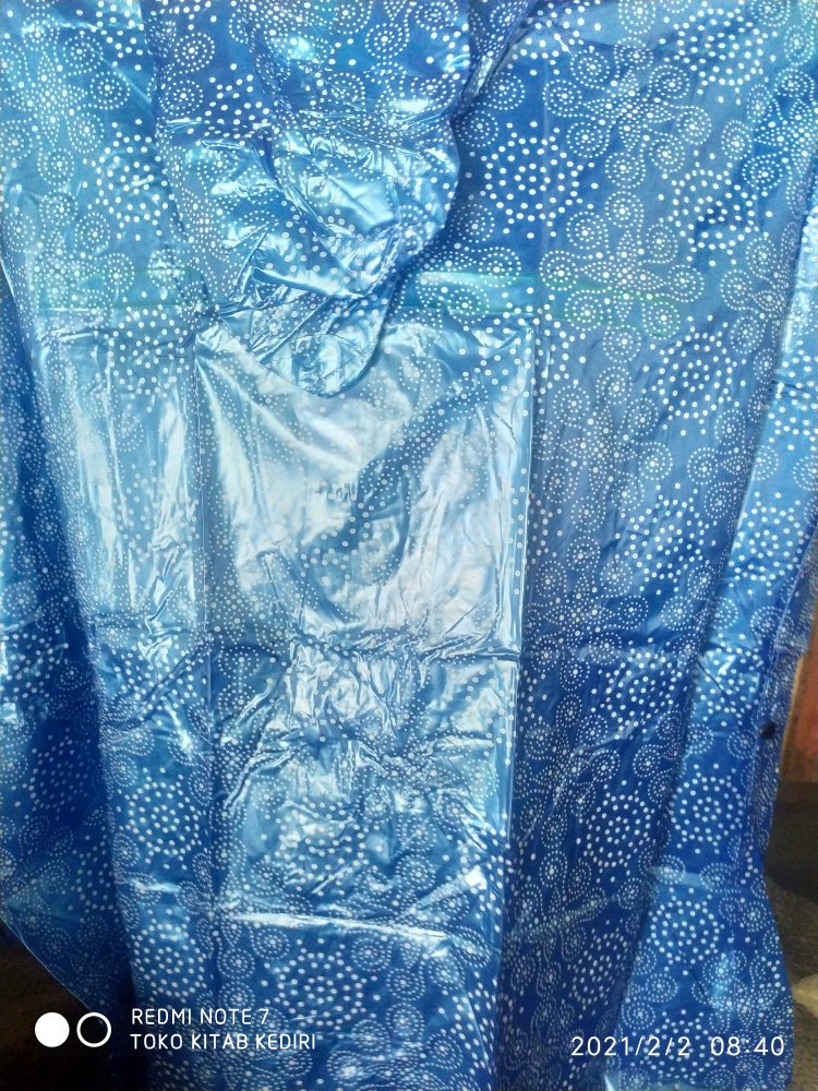Jas Hujan Ponco Kelelawar Lengan Murah Dewasa Wanita Pria Terbaik Polkadot Batik Indoplast