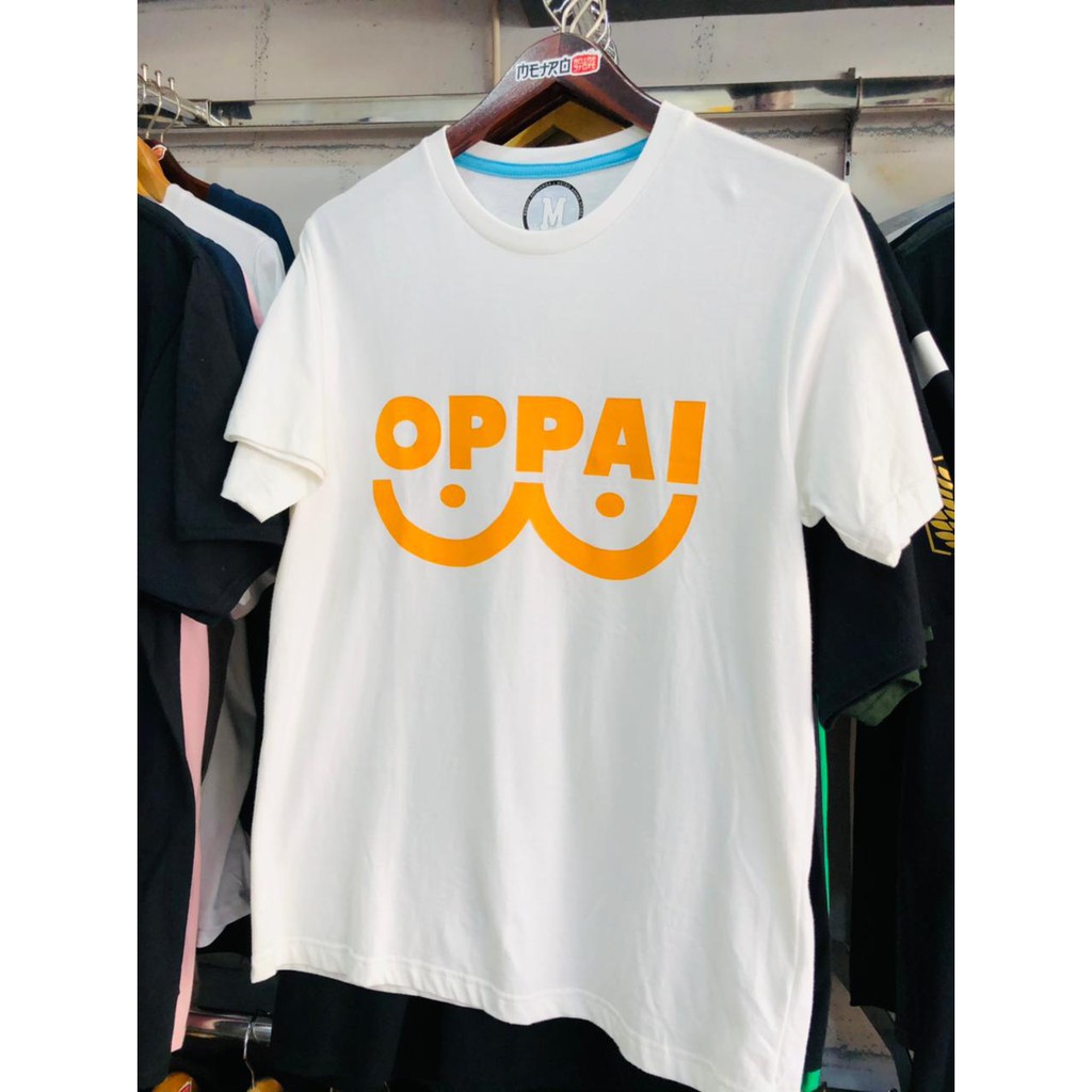 Tshirt Oppai White Saitama One Punch Man Anime