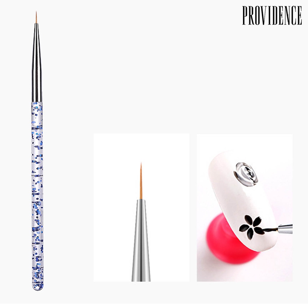 Providence 3pcs / Set Kuas Nail Art Gagang Ergonomis Ultra Tipis