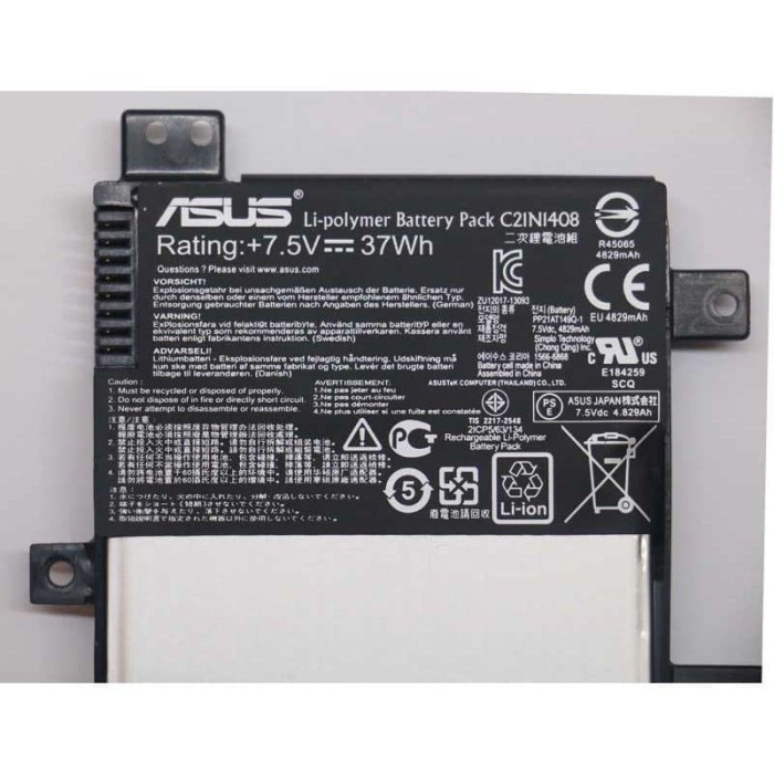 Baterai Laptop Asus X555 A555 X555LA X555DA X555LD X555LF-C21N1408 New