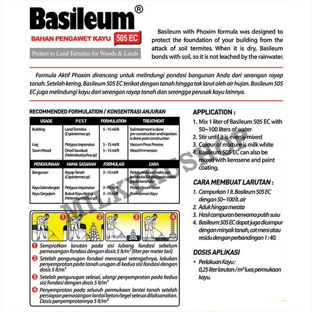 BASILEUM 505 EC 80 ML OBAT ANTI RAYAP