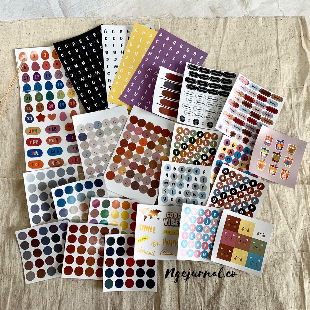

1 Set (24pcs) Sticker Aesthetic Multifungsi WATERPROOF