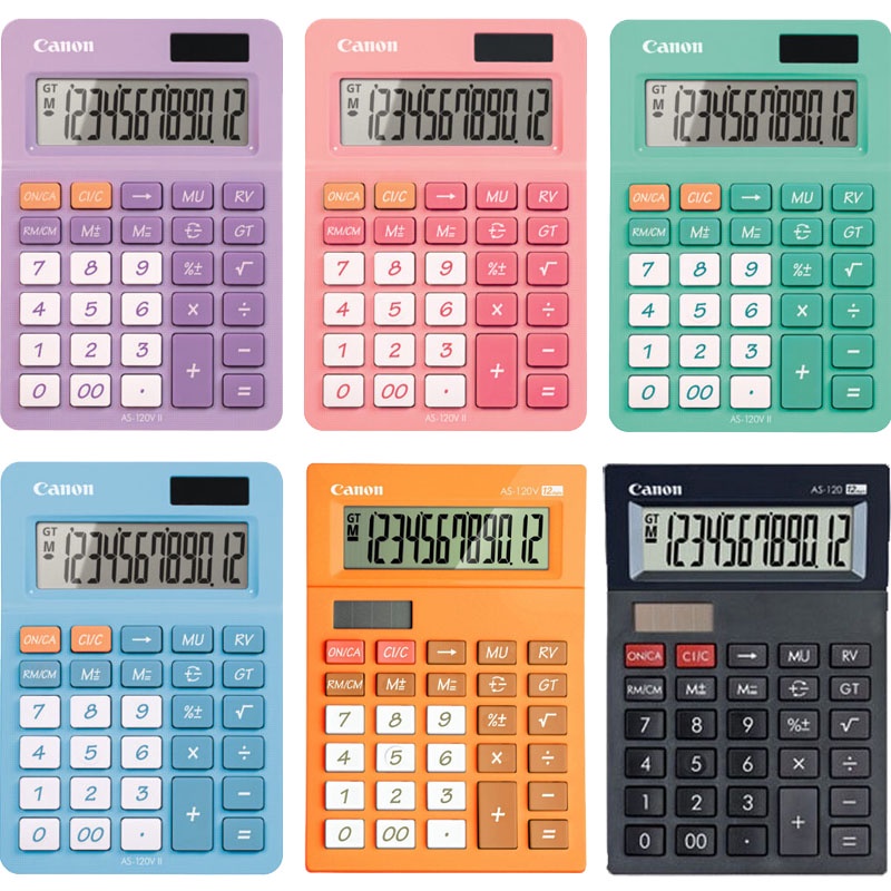

Kalkulator Calculator Hitung Warna Meja Dagang Canon AS-120V AS-120 AS 120 V II - Desktop 12 Digit