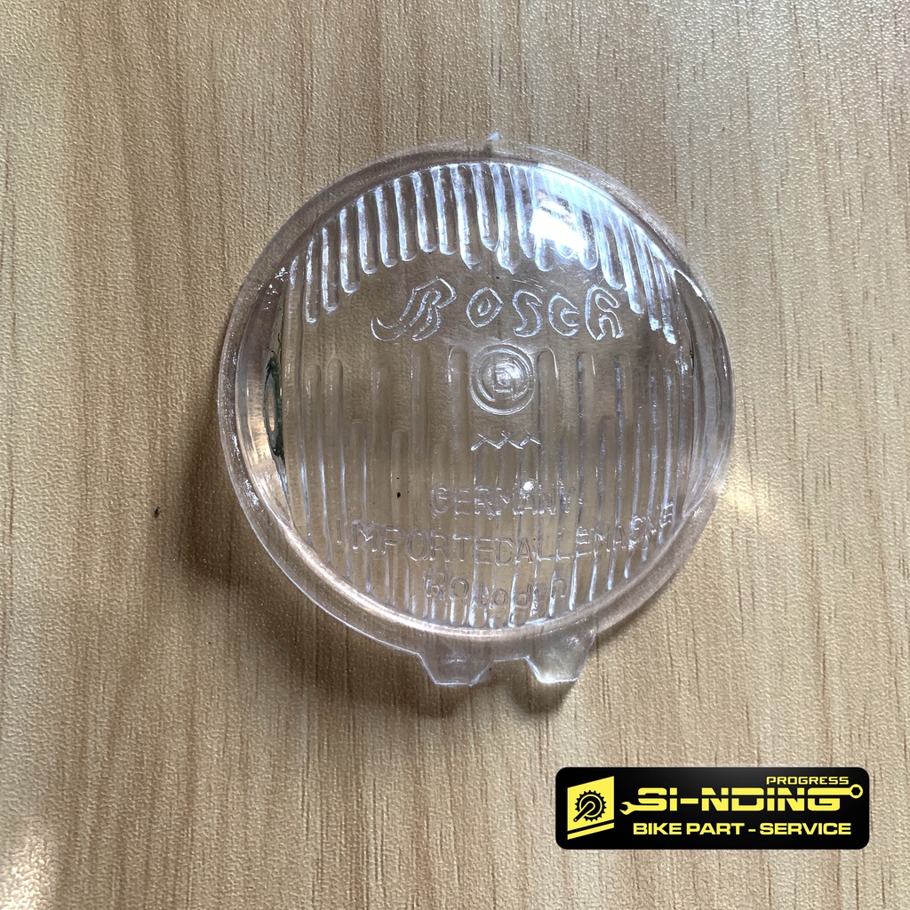 Mika Pengganti Kaca Lampu Sepeda Onthel Bosch Bulat Bening