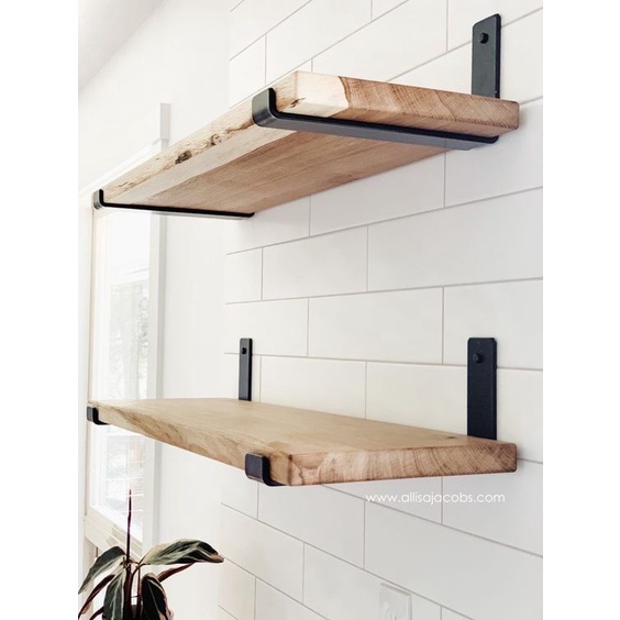 RAK DINDING SUSUN KAMAR MANDI AMBALAN KAYU DEKORASI KAMAR SIKU BESI