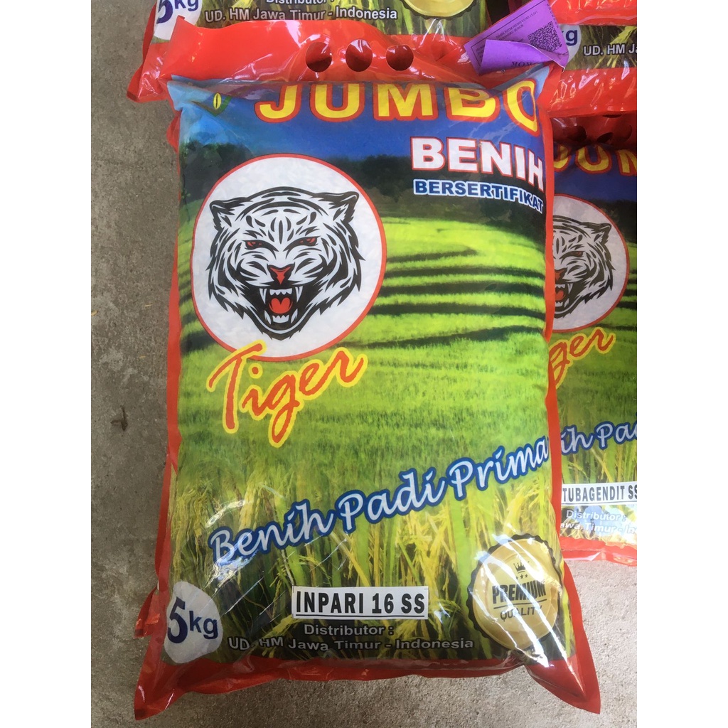 INPARI 16 SS BENIH PADI JUMBO TIGER KEMASAN 5 KG
