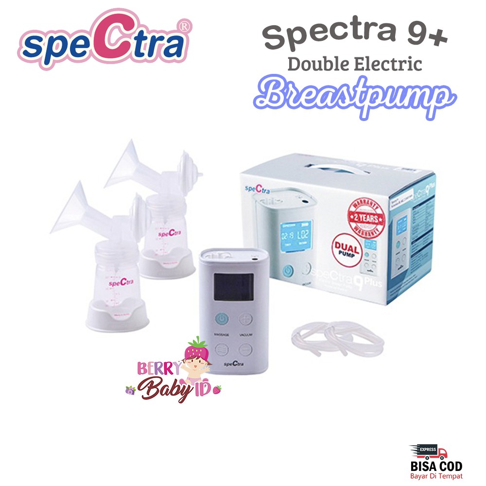 Spectra 9+ Pompa ASI Double Electric Breastpump Free Botol 9 Plus Garansi Resmi New Motor Berry Mart