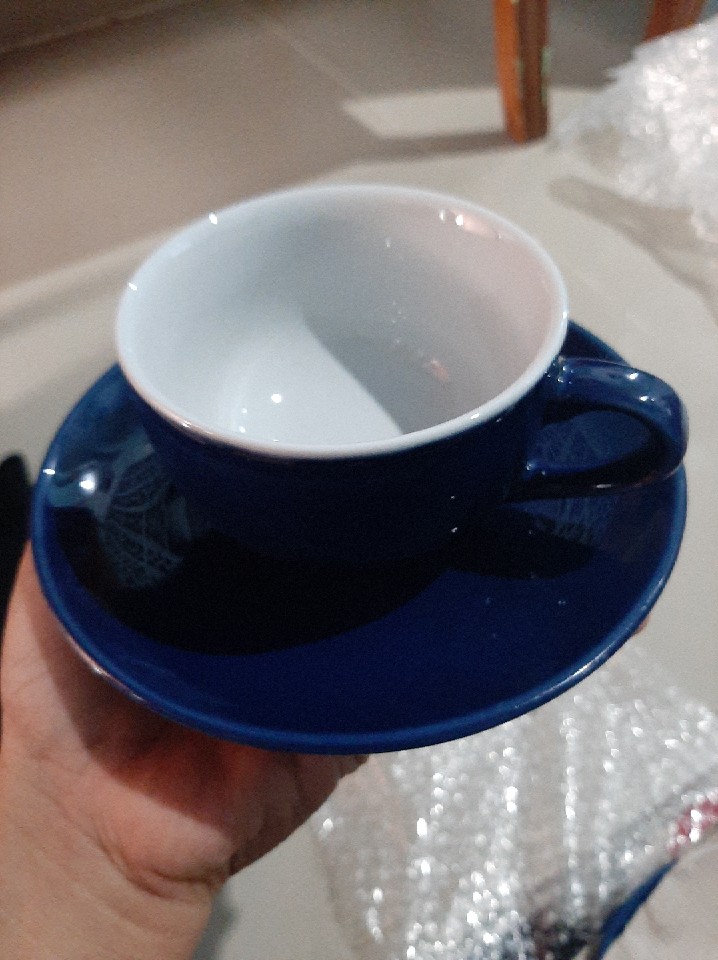 [ Best Seller ] 6 Pasang Cangkir Set Keramik Two Tone Kopin / Cangkir Teh Set / Cangkir Kopi