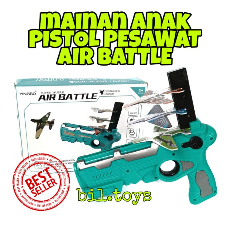 AIR BATTLE MAINAN ANAK LAKI LAKI TEMBAKAN PISTOL BATTLE LAUNCHER PELURU PESAWAT TERBANG KADO VIRAL