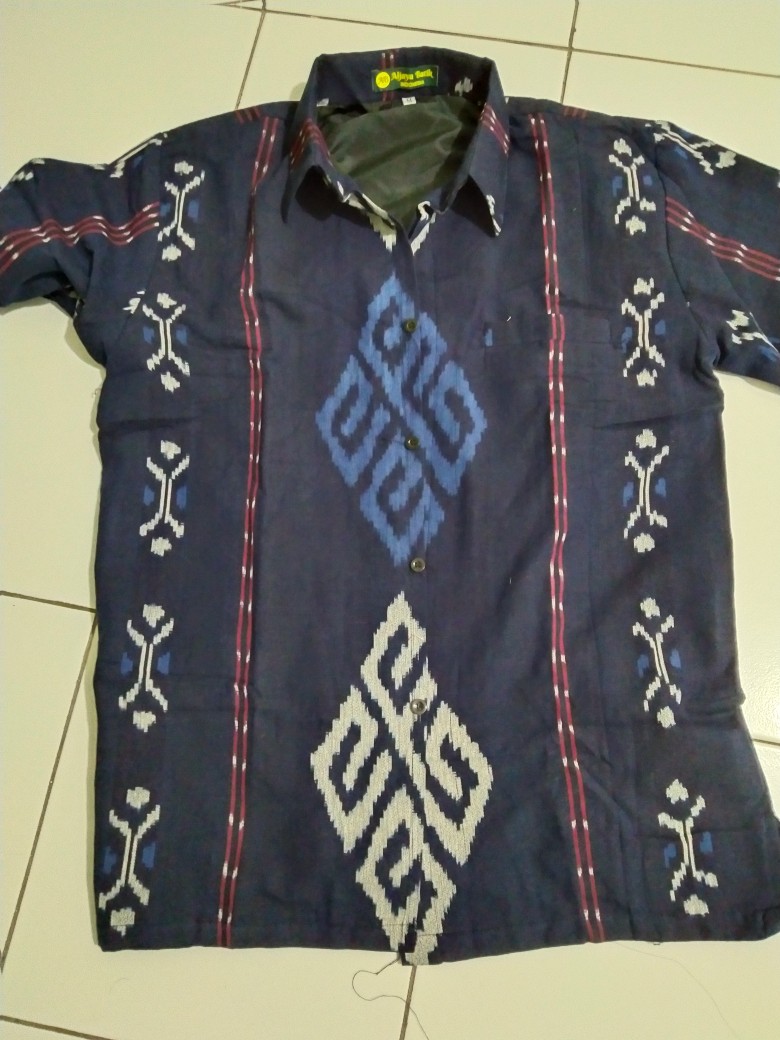 Batik Raharja Bahan Tenun Kemeja Batik Pria Lengan Panjang By Batik Florist