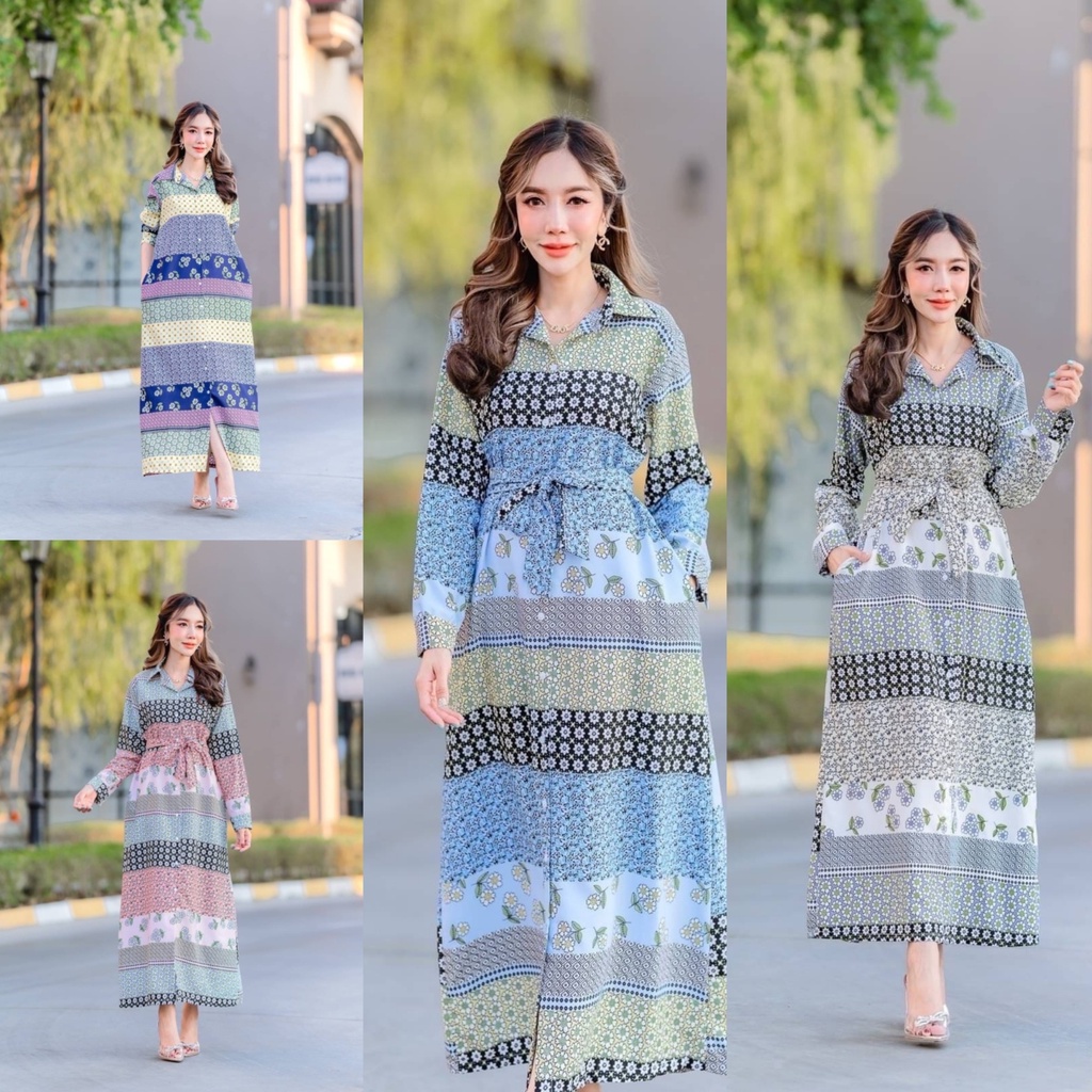 Long Dress Batikk Fashion Wanita Import Bangkok 04