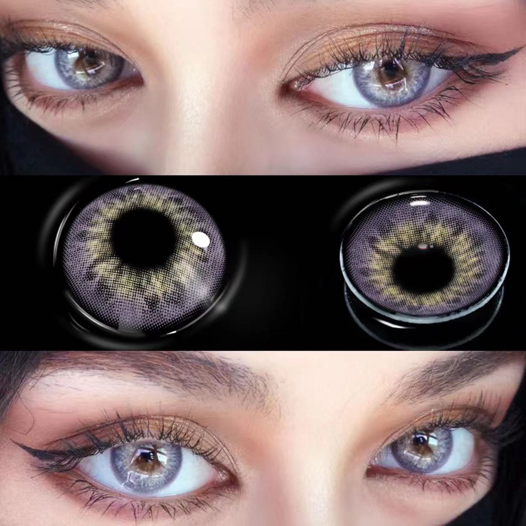 ✔️100%  Soflen Model Terbaru 2023 Softlens Murah 1 Pasang Lensa Kontak Warna Diameter 14.2MM Softlens Mata Soflent Normal Soflens Korea Aesthetic Depkes Soflen