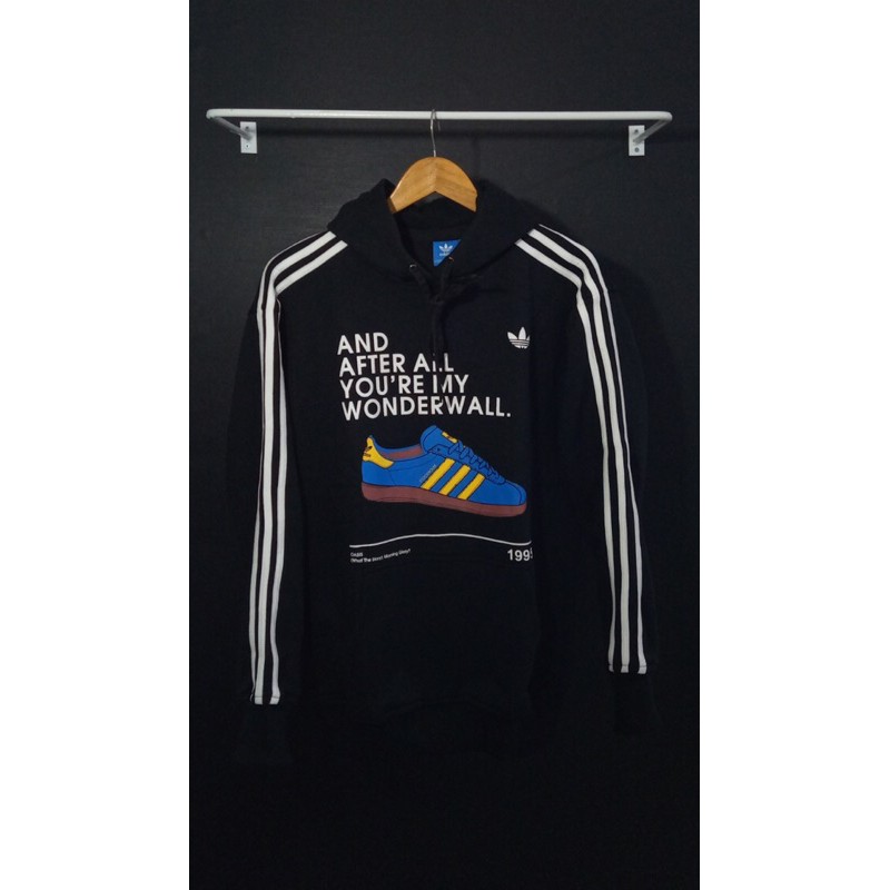Sweater hoodie adidas wonderwall hitam