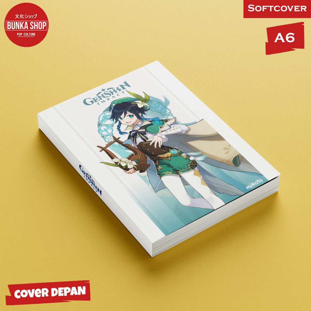 

Pocket Note Game Genshin Impact Venti Softcover A6 Buku Tulis Catatan Notes Agenda Planner Jurnal