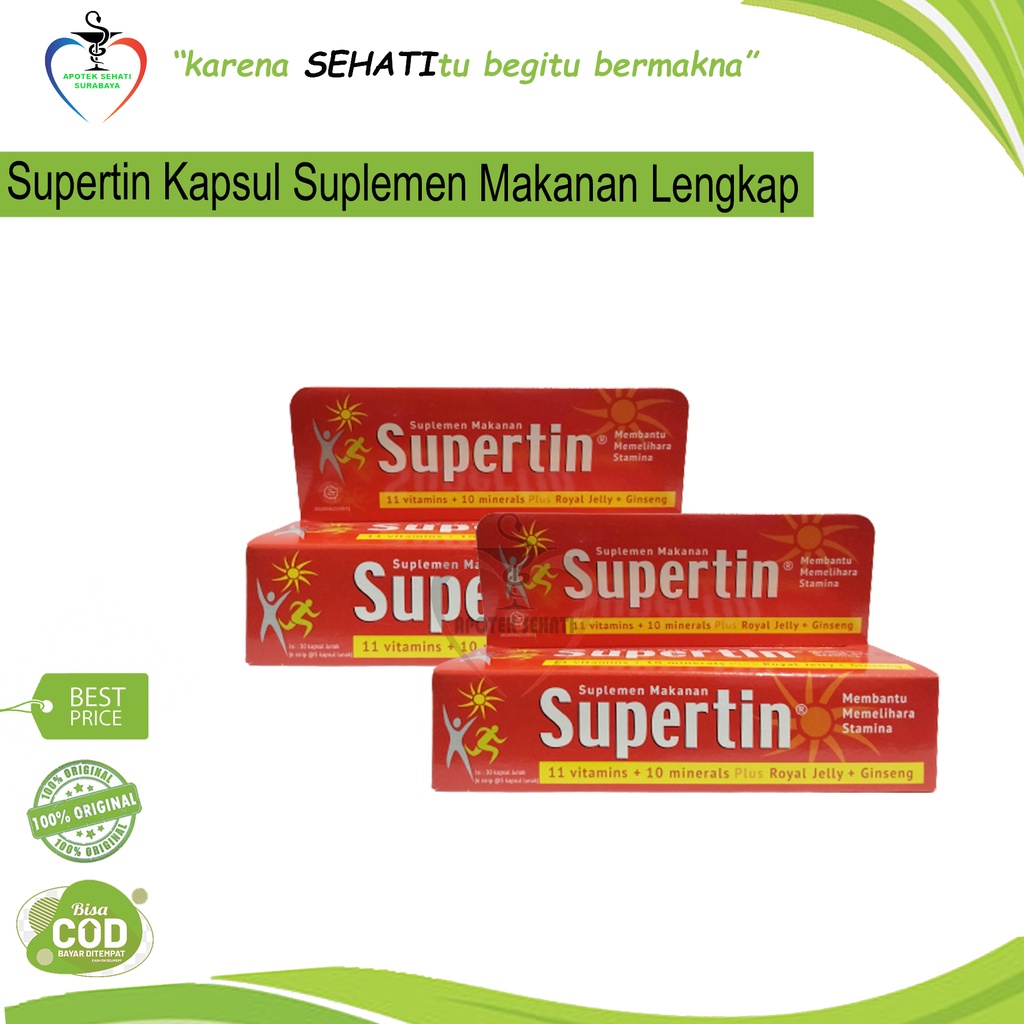 Supertin Kapsul Suplemen Kesehatan Multivitamin Meningkatkan Daya Tahan Tubuh