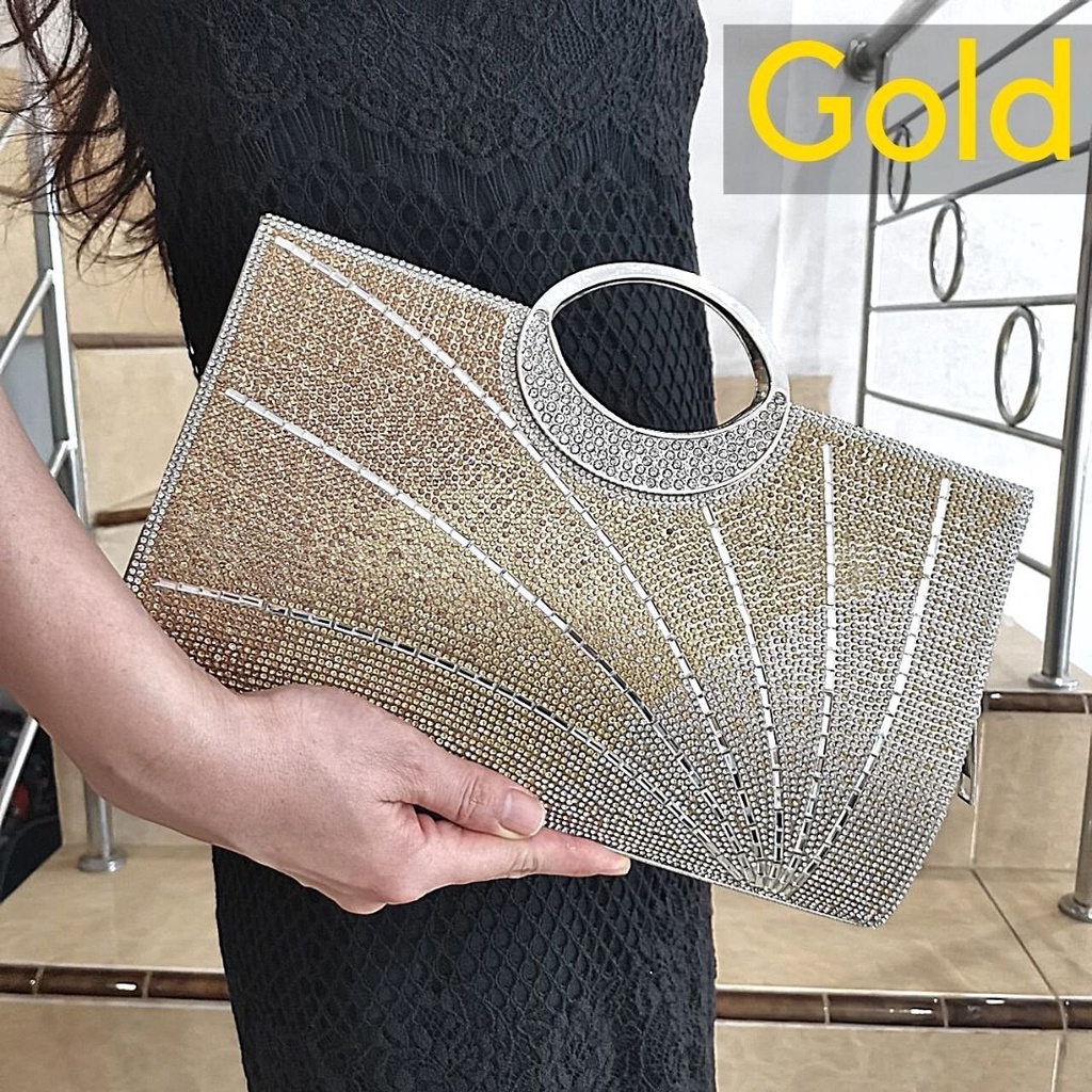 Tas Pesta Murah Clutch Import Elegant Wanita Model Kristal
