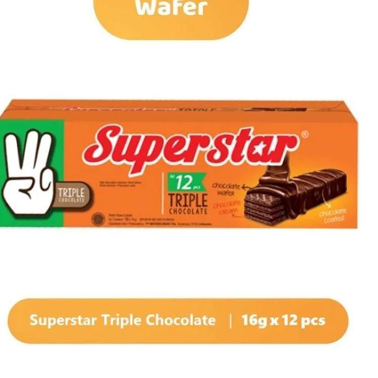 

Kode3z3Yn--Wafer Superstar Triple Chocolate Coklat [16 g/ 12 pcs/Box]