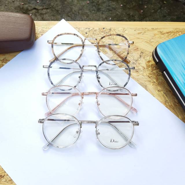frame kacamata Dior/kacamata bulat/kacamata pria wanita