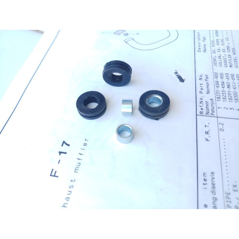 Karet & Bosh Cover Knalpot Honda Tiger Revo