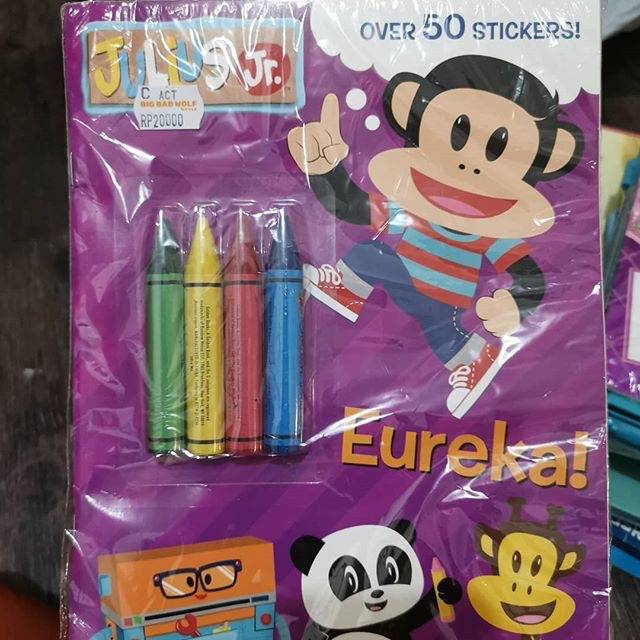 Buku mewarnai dan stiker julius jr